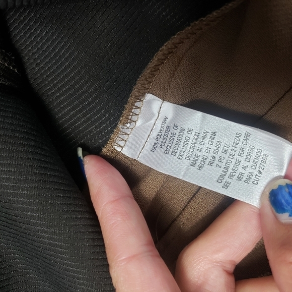 Studio i tan suit blazer women's plus size 14 - Picture 6 of 10